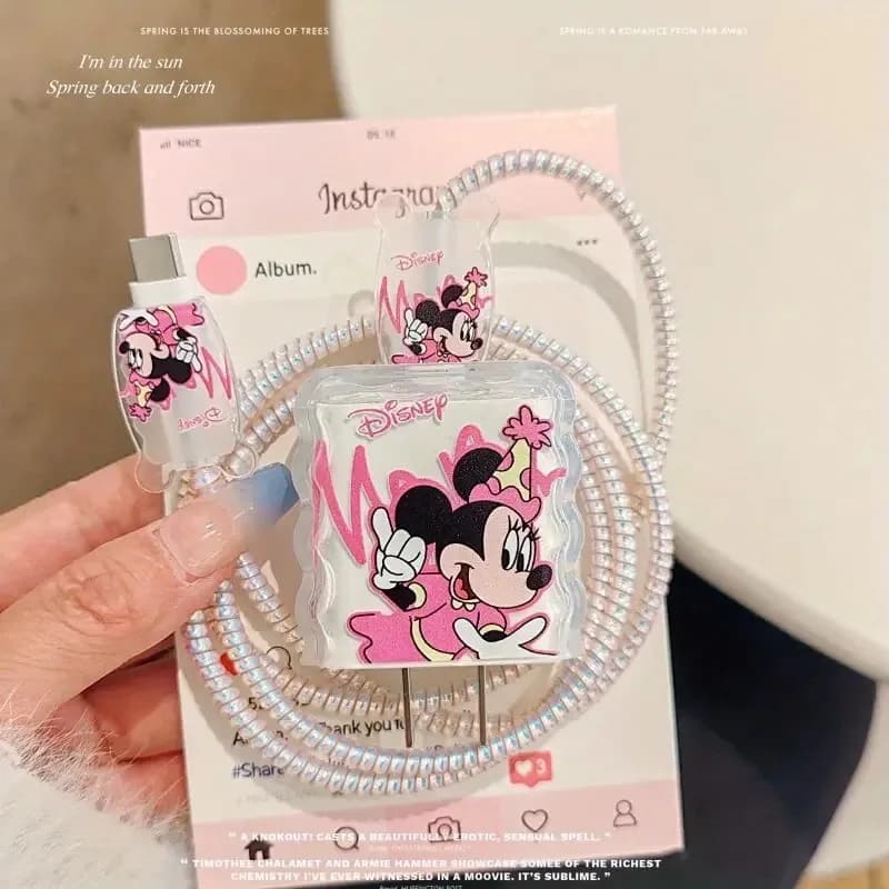 Minnie Mouse Cable Protector & Winder for iPhone Chargers